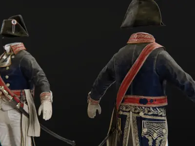 Soldier Napoleon General 3D model