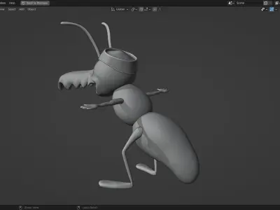 Termite Character from Peter Wheat comic book 3D Model Low-poly 3D model