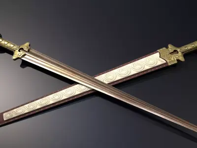 Mycenaean Sword Type D  Game Ready 3D Model Low-poly 3D model