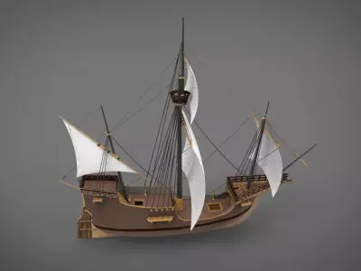 Santa Maria frigate 3D model