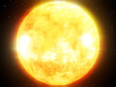 Sun Central Star Estrela Central Low-poly 3D model