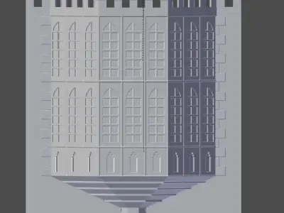 Tudor bay window 3D model