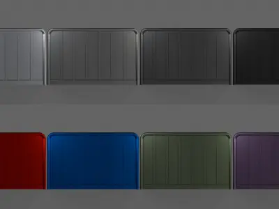 PBR Sci-Fi Door 3 Low-poly 3D model