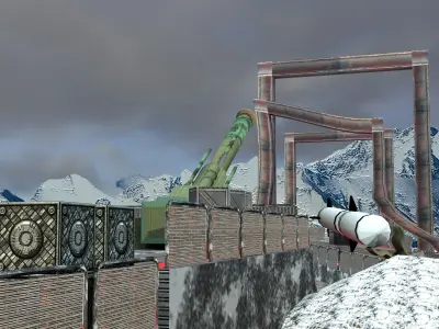 Complete Environment Low-poly 3D model