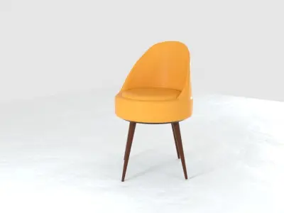 Chair2 chair with wooden legs Free 3D model