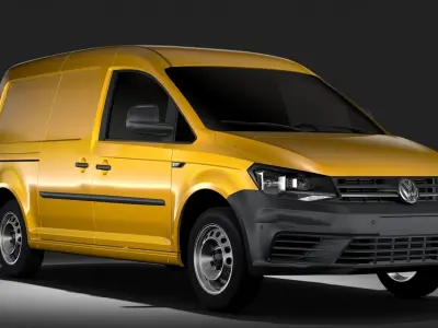 VW Caddy Panel Van L2 2017 3D model