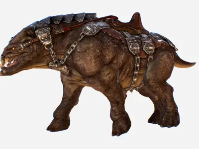 Creature mount Mastodont PBR Low-poly 3D model
