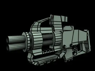 Grenade Launcher Low Poly Free low-poly 3D model