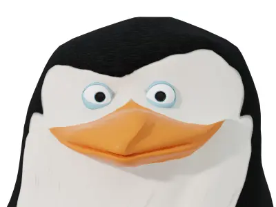 Skipper from Penguins of Madagascar Low-poly 3D model