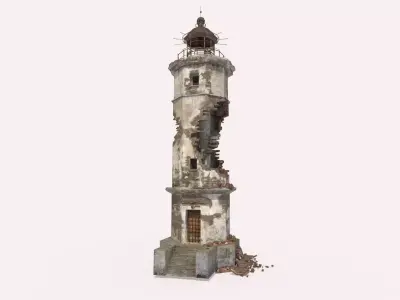 Destroyed  Lighthouse 3D model