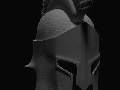 Spartan helmet 3D model 2