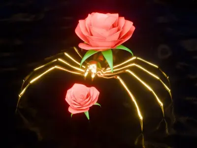 Abstract Spider Scene 3D model