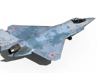 Sukhoi checkmate T-75 LTS 3D model