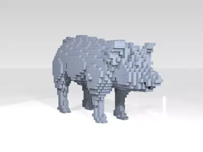 Pig Voxel 3D model