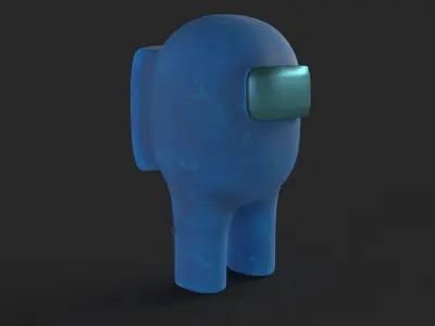 Rigged among us character Free low-poly 3D model