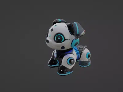 Stylized Robotic Pet Dog 3D model purchase