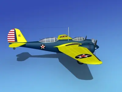 Martin B-10 V01 3D model
