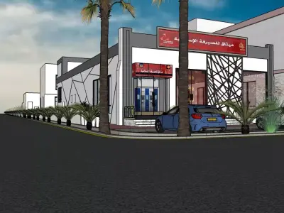Commercial Street Design Project A87 DWG SketchUp 3D model