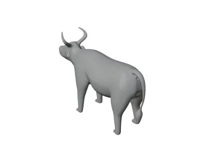 Low Poly Buffalo 3D model