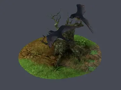 Swallow Wild Goose Eagle bird 3D model