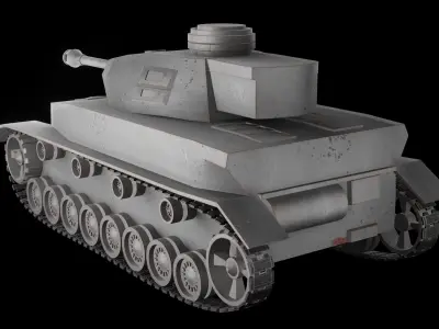 Panzerkampfwagen IV Ausf G Low-poly 3D model