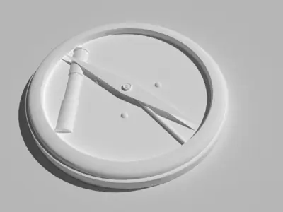 Older Compass Low-poly 3D model