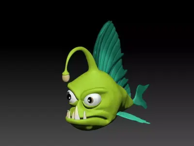 Fish model in stylized cartoon - Updated Version 3D model