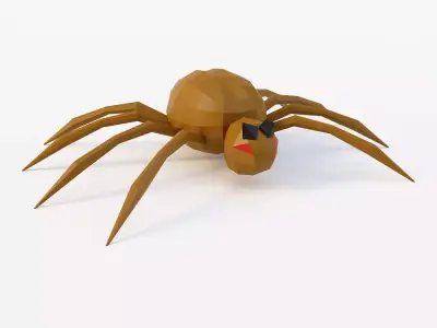 Spider low poly 3d model Low-poly 3D model
