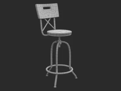 Bar Stool Free 3D model shop