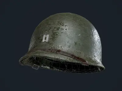 WW2 American Soldier Military Helmet Game Ready Low-poly 3D model