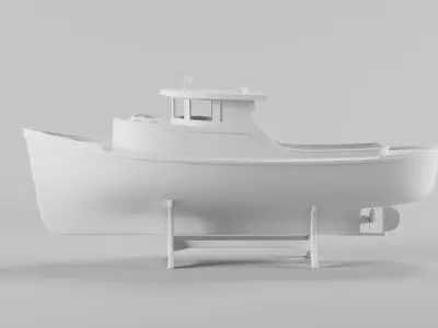 Fishing boat Free 3D print model