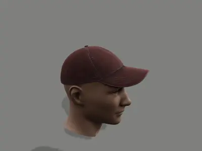 Baseball Cap 01 Low-poly 3D model