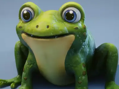 Cartoon Frog 3D Model Free 3D model