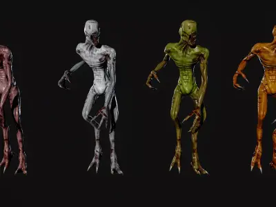 Humanoid Monster  Low-poly 3D model