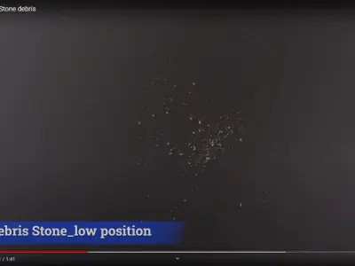 Debris Stone Low position Low-poly 3D model