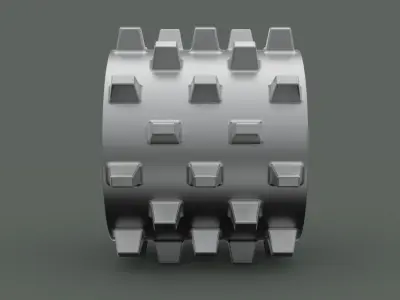 Compactor wheel 3D model