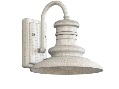  Feiss Redding Station 9  Wide Bronze Outdoor Barn Light Low-poly 3D model