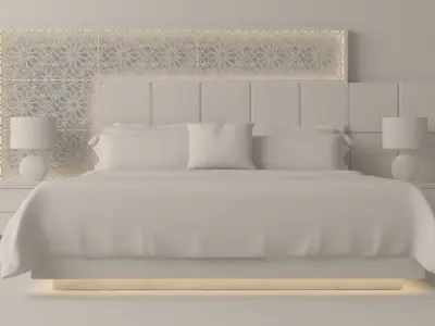 Modern Islamic Bed Free 3D model