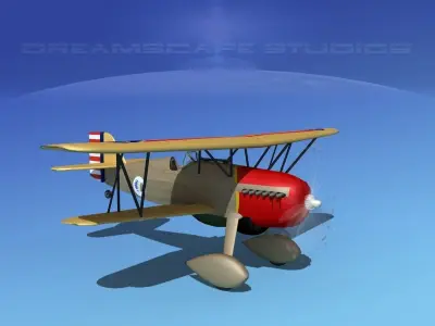Curtiss P-6E Hawk V06 3D model