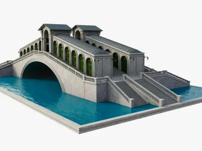 Rialto Bridge Venice 3D model