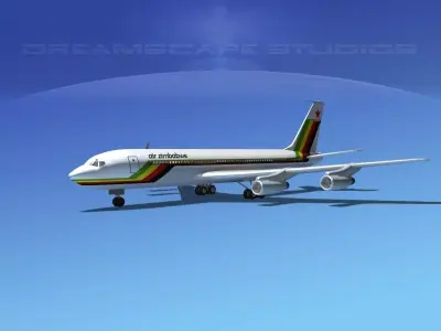 Boeing 707 Air Zimbabwe 3D model