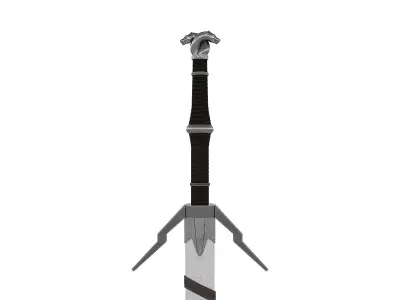 The witcher silver sword 3D model