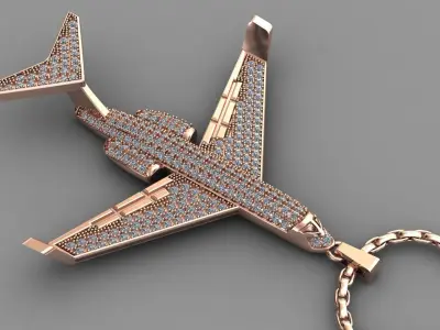 Aviation Airplane Aircraft Plane Travel Necklace Jewelry 3DM STL 3D print model