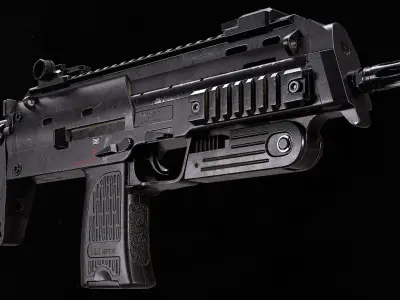 Heckler Koch MP7 A1 Low-poly 3D model