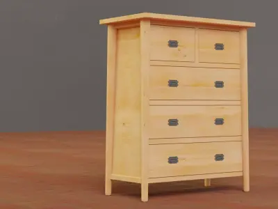 Chest of Drawers Free 3D model get