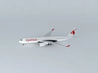 Qatar Airways Airbus A350 900 Free 3D model