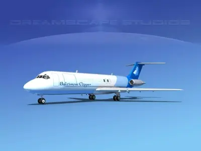 Douglas DC-9-30 Baltimore Clipper 3D model