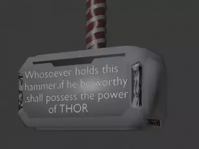 thor hammer -mjolnir Free low-poly 3D model