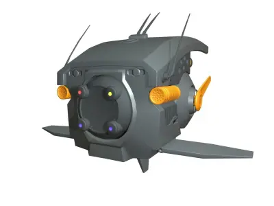 Sci-fi Drone Low-poly 3D model