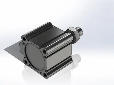 Cilindro SMC CDQ2A50-20TMZ Cylinder 3D model